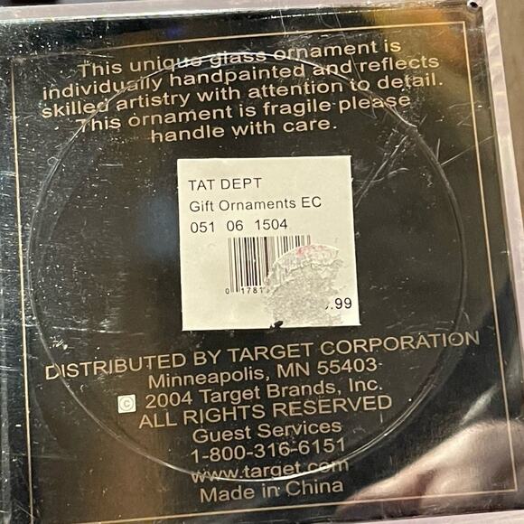 Vintage handcrafted blown glass triple Santa’s ornament new in box 2004 - Picture 7 of 11